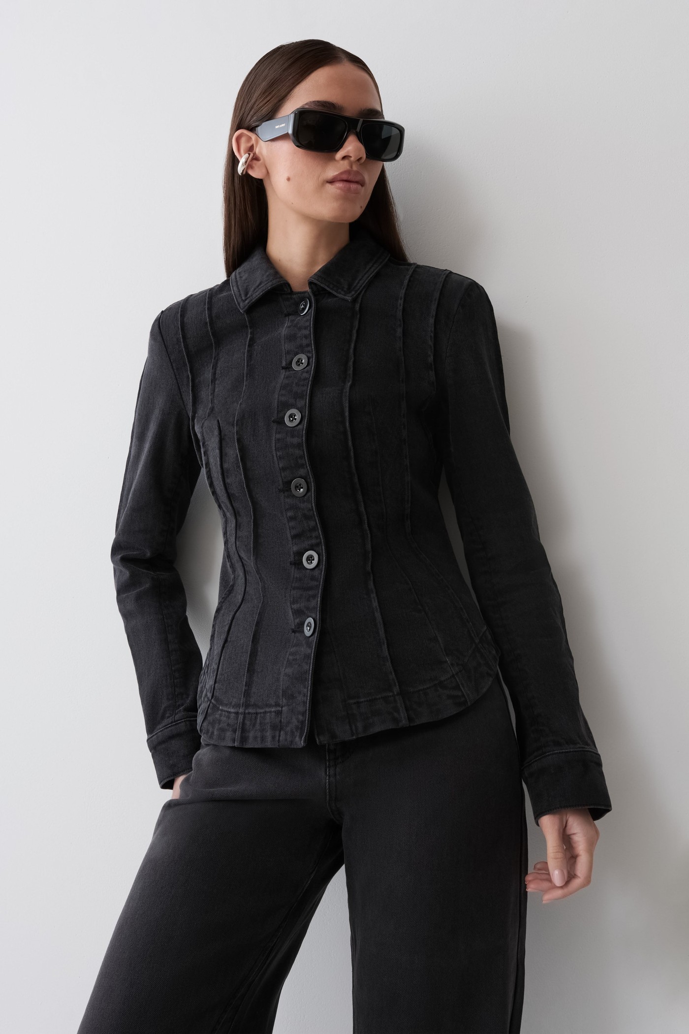Katerinna Denim Jacket - Washed Black